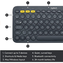 Load image into Gallery viewer, Logitech K380 Multi-Device Bluetooth Keyboard